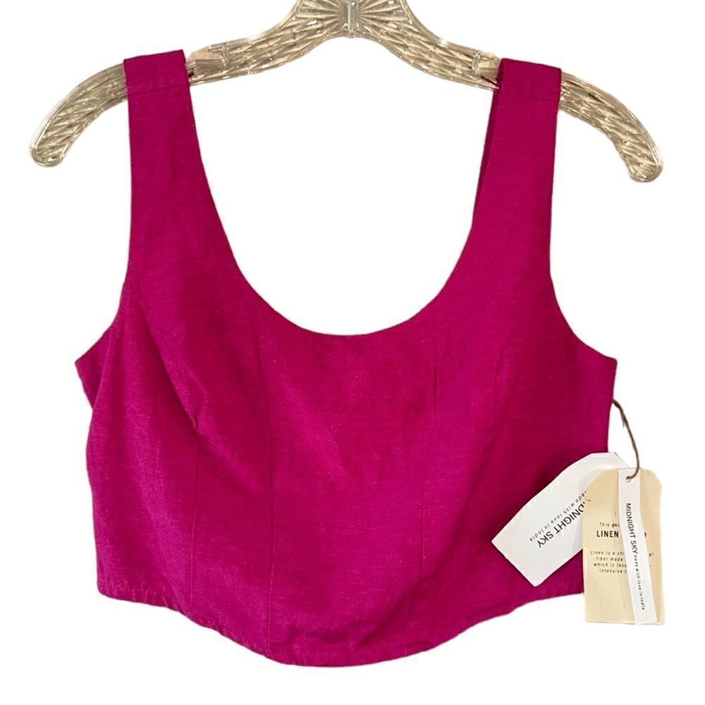NEW Midnight Sky Hot Pink Crop Top